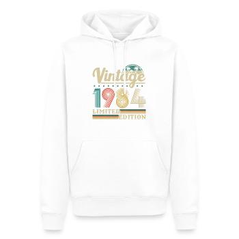 1984 Vintage Retro Geburtstagsgeschenk - Männer Premium Bio Hoodie - Weiß - Vorne - Nico (187cm)