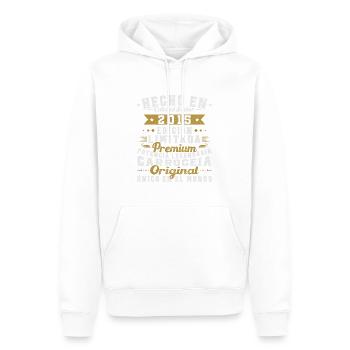 Made in 2015 Geburtstagsgeschenk - Männer Premium Bio Hoodie - Weiß - Vorne - Nico (187cm)