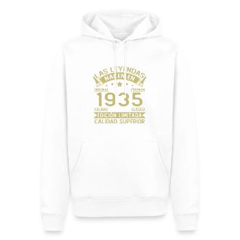 The Legends 1935 Cadeau d’anniversaire vintage - Sweat à capuche Premium bio Homme - blanc - Devant - Nico (187cm)