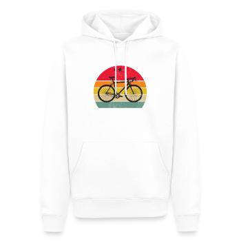 Retro Vintage Radfahren Radfahrer Geschenk - Männer Premium Bio Hoodie - Weiß - Vorne - Nico (187cm)