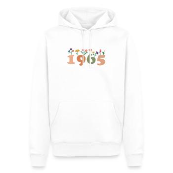60 Années Vintage 1965 Anniversaire Femmes - Sweat à capuche Premium bio Homme - blanc - Devant - Nico (187cm)