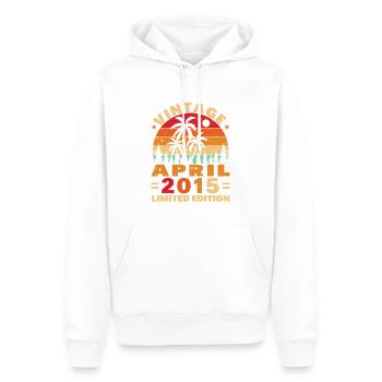 April 2015 Vintage Anniversary 2015 Gift - Men’s Premium Organic Hoodie - white - Front - Nico (187cm)