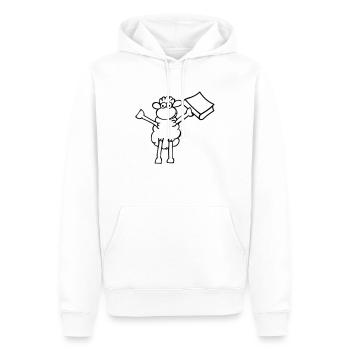 buch_halter 1 couleur - Sweat à capuche Premium bio Homme - blanc - Devant - Nico (187cm)