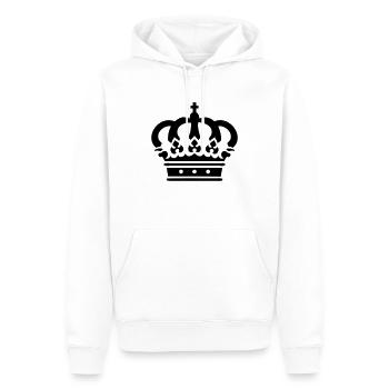 Couronne (couronne) 01.0 - Sweat à capuche Premium bio Homme - blanc - Devant - Nico (187cm)