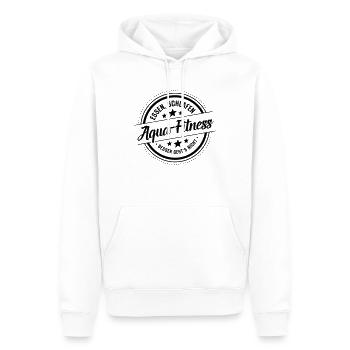 Aqua-Fitness - Männer Premium Bio Hoodie - Weiß - Vorne - Nico (187cm)