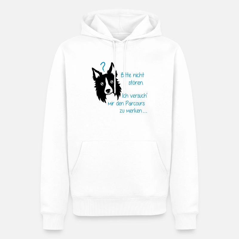 im Agi-Parcours... - Männer Premium Bio Hoodie - Weiß