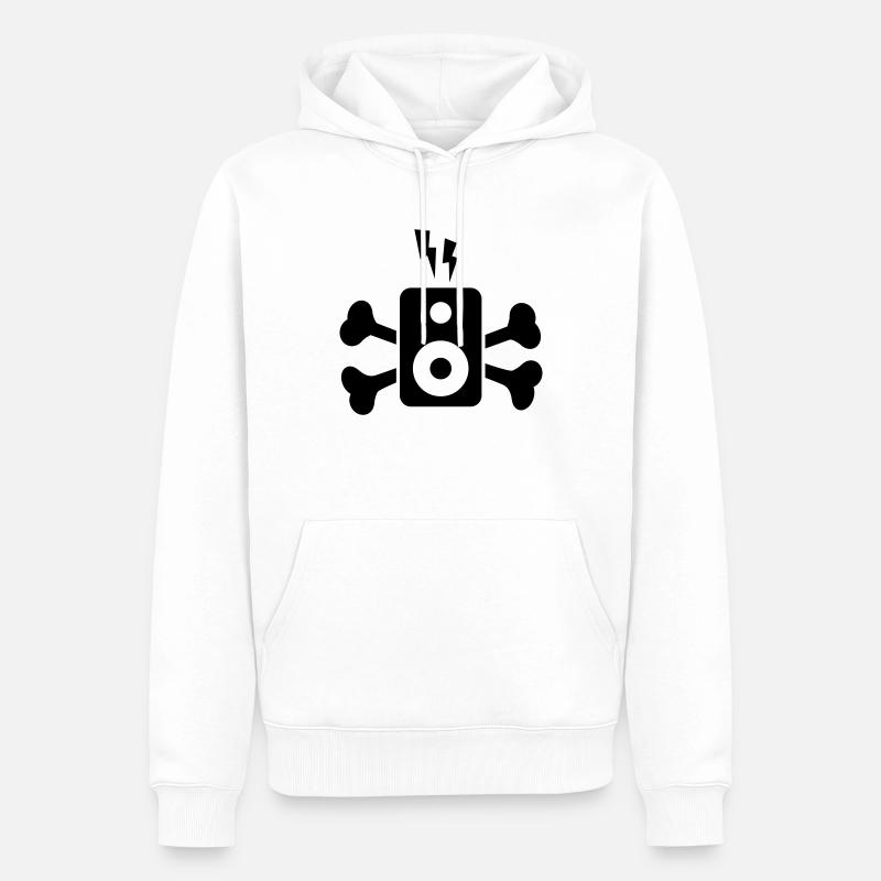 MUSIC BOX FLASH BONES - Sweat à capuche Premium bio Homme - blanc