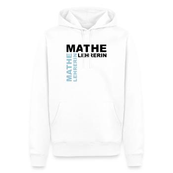 Mathe Lehrerin - V2 - Männer Premium Bio Hoodie - Weiß - Vorne - Nico (187cm)