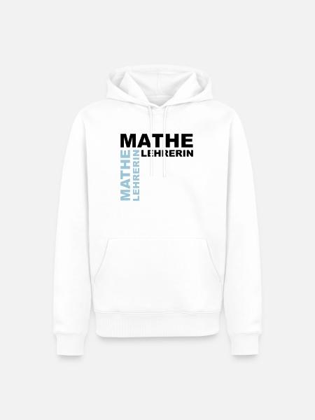 Mathe Lehrerin - V2 - Männer Premium Bio Hoodie - Weiß