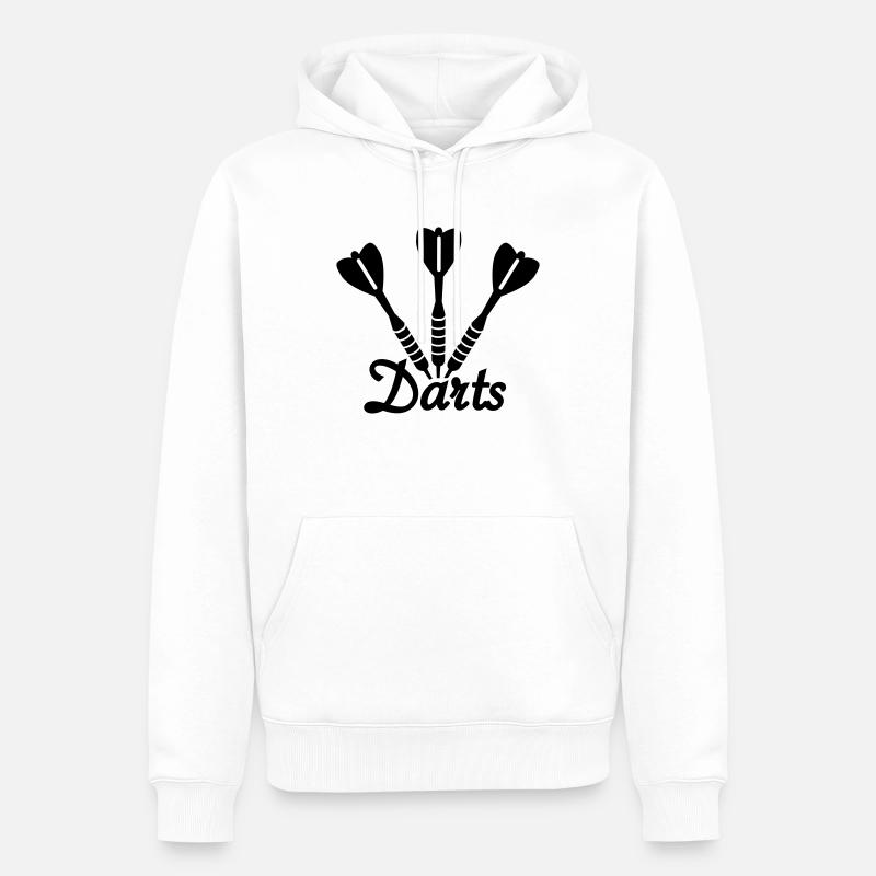 Jeu de fléchettes - Sweat à capuche Premium bio Homme - blanc