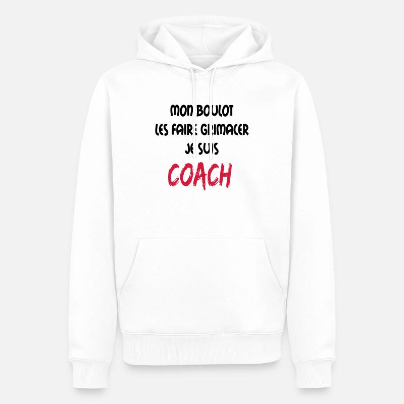 Mon boulot coach 1 - Männer Premium Bio Hoodie - Weiß