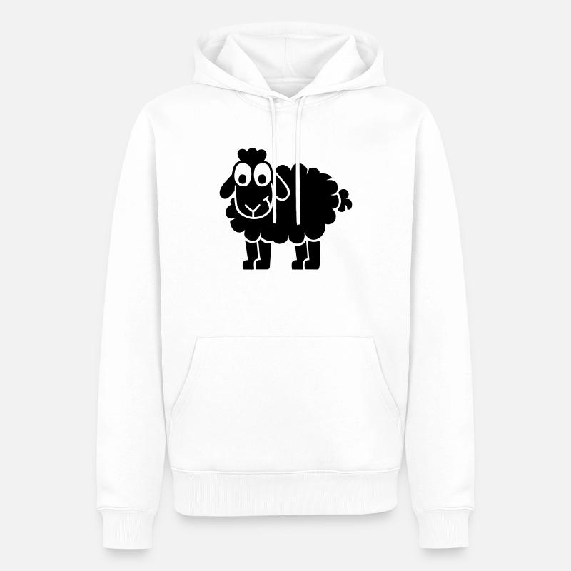 Schaf - Männer Premium Bio Hoodie - Weiß