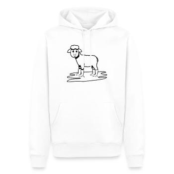 SHEEP BOOTS - Men’s Premium Organic Hoodie - white - Front - Nico (187cm)