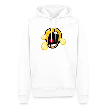 Smiley Anger Irate - Männer Premium Bio Hoodie - Weiß - Vorne - Nico (187cm)