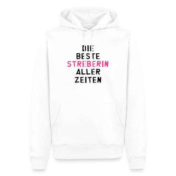 Streber Streberin Schule Kollegen Freund Lehrer - Männer Premium Bio Hoodie - Weiß - Vorne - Nico (187cm)