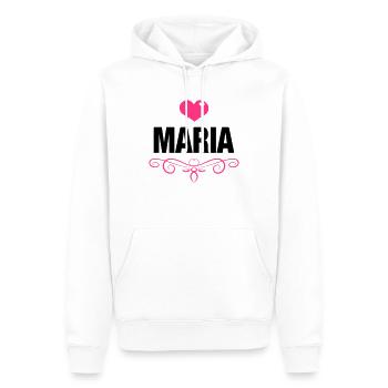Maria, Love, Hearts, Baby, Girls, Birthday, Gifts - Men’s Premium Organic Hoodie - white - Front - Nico (187cm)
