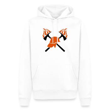 feuerwehr helm axt - Männer Premium Bio Hoodie - Weiß - Vorne - Nico (187cm)