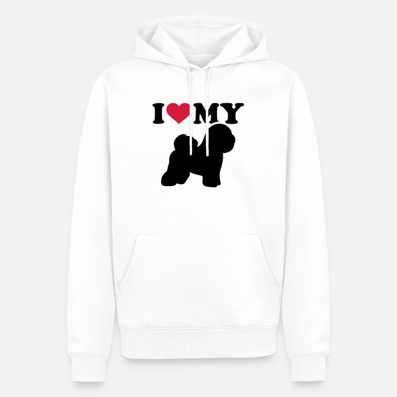 Bichon Frise - Männer Premium Bio Hoodie - Weiß