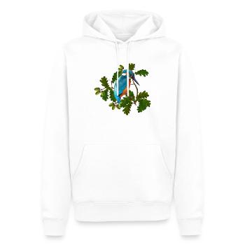 Oiseau - Sweat à capuche Premium bio Homme - blanc - Devant - Nico (187cm)