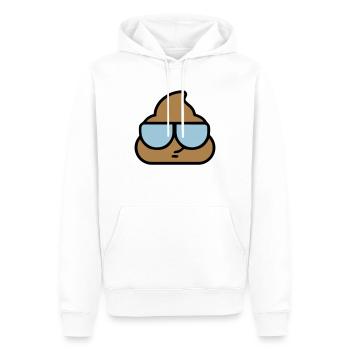 Emoji poop coole Gläser - Männer Premium Bio Hoodie - Weiß - Vorne - Nico (187cm)
