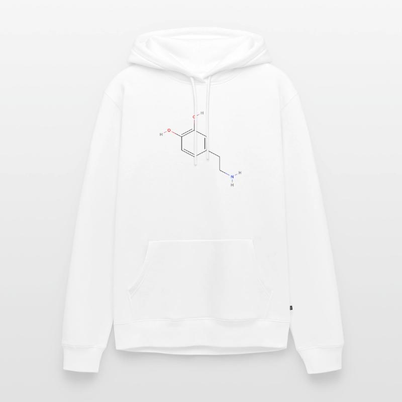 Dopamine Molecule - Colored Structural Formula Men’s Premium Organic Hoodie