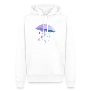 Parapluie avec des gouttes - Sweat à capuche Premium bio Homme - blanc - Devant - Nico (187cm)