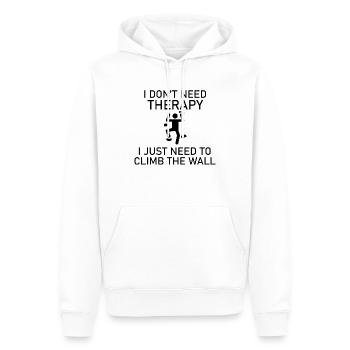 Bouldern Klettern Climbing - Männer Premium Bio Hoodie - Weiß - Vorne - Nico (187cm)