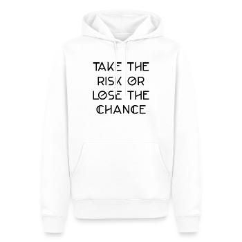 drôle dire anglais risquer le succès de l’écriture - Sweat à capuche Premium bio Homme - blanc - Devant - Nico (187cm)