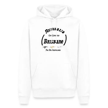 Brisbane - Kangaroo - Männer Premium Bio Hoodie - Weiß - Vorne - Nico (187cm)