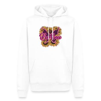 Set yourself free Schmetterling Retro Blumen Frei - Männer Premium Bio Hoodie - Weiß - Vorne - Nico (187cm)