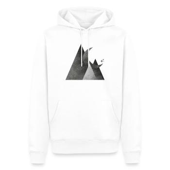 Mond und Berge Geometrisch - Männer Premium Bio Hoodie - Weiß - Vorne - Nico (187cm)