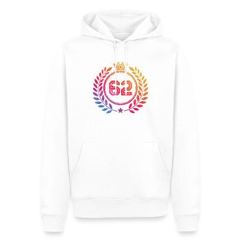 62 Couronne numérique - Sweat à capuche Premium bio Homme - blanc - Devant - Nico (187cm)