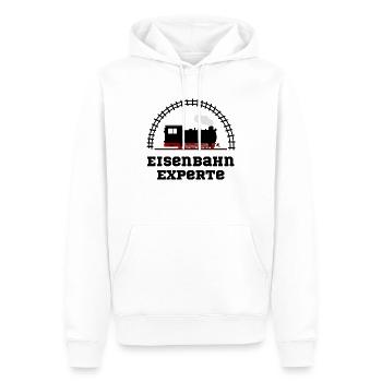 eisenbahn experte - Männer Premium Bio Hoodie - Weiß - Vorne - Nico (187cm)