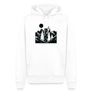Montagnes, Grimpeurs, Nature, Aventure - Sweat à capuche Premium bio Homme - blanc - Devant - Nico (187cm)