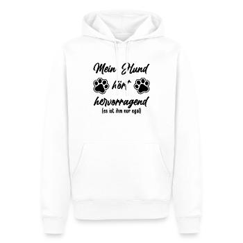 Lustiger Hunde Spruch Hundeliebhaber Haustier - Männer Premium Bio Hoodie - Weiß - Vorne - Nico (187cm)