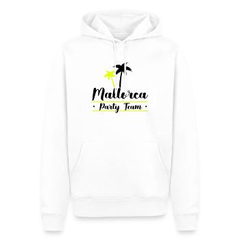Majorque Party Team - Sweat à capuche Premium bio Homme - blanc - Devant - Nico (187cm)