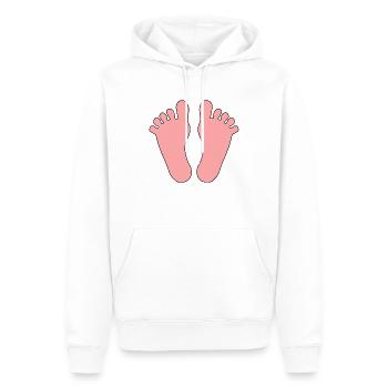 Bébé Pieds Fille Garçon - Sweat à capuche Premium bio Homme - blanc - Devant - Nico (187cm)