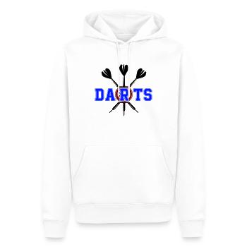 darts - Männer Premium Bio Hoodie - Weiß - Vorne - Nico (187cm)