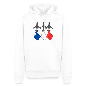 Patrouille de France, französische Flagge - Männer Premium Bio Hoodie - Weiß - Vorne - Nico (187cm)