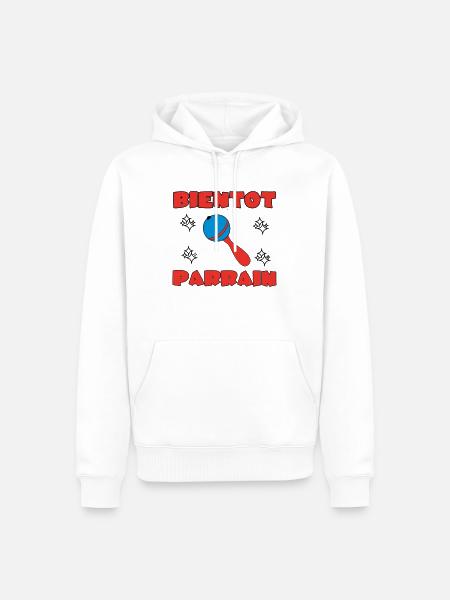 SOON TO BE A GODFATHER - Men’s Premium Organic Hoodie - white