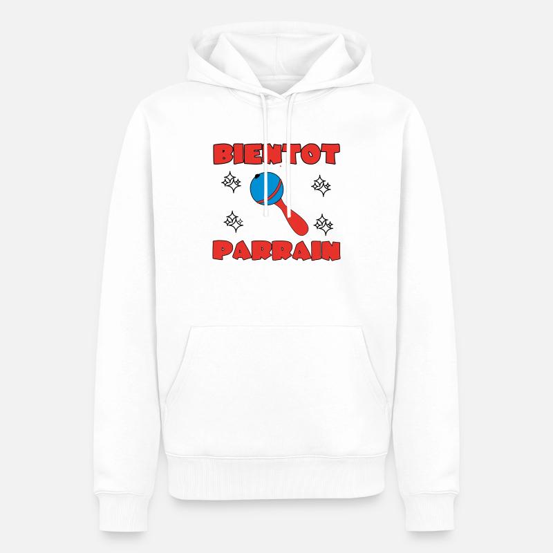 BALD PATE SEIN - Männer Premium Bio Hoodie - Weiß
