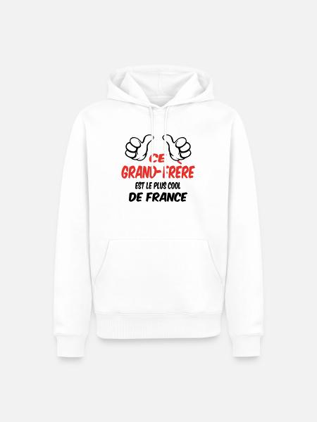 BEST Big Brother - Men’s Premium Organic Hoodie - white