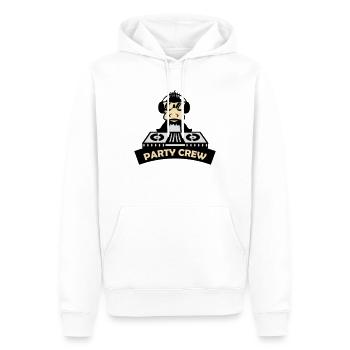 duck party crew - Männer Premium Bio Hoodie - Weiß - Vorne - Nico (187cm)