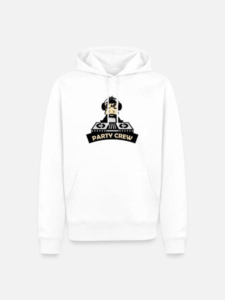duck party crew - Männer Premium Bio Hoodie - Weiß