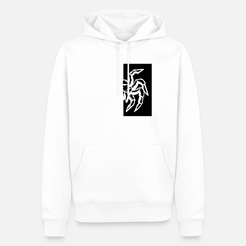 araignée araignée - Sweat à capuche Premium bio Homme - blanc