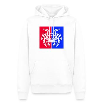 araignée araignée - Sweat à capuche Premium bio Homme - blanc - Devant - Nico (187cm)