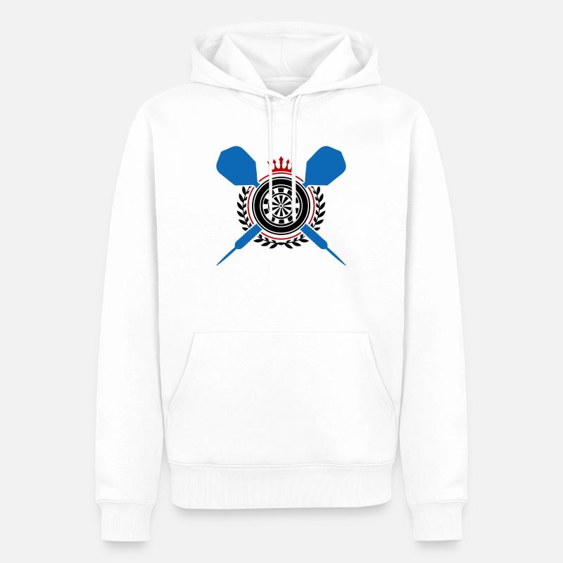 Fléchettes Fléchettes Fléchettes - Sweat à capuche Premium bio Homme - blanc