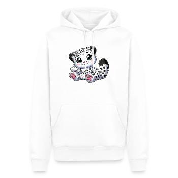 Schneeleopard - Männer Premium Bio Hoodie - Weiß - Vorne - Nico (187cm)