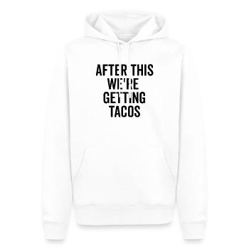 Danach gibt es Tacos - Männer Premium Bio Hoodie - Weiß - Vorne - Nico (187cm)