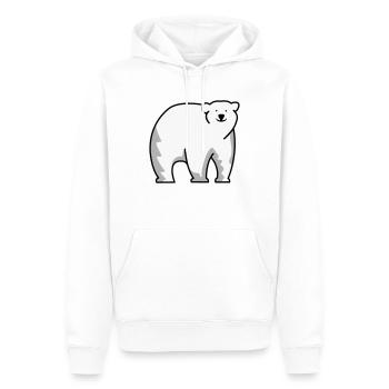 Ours blanc - Sweat à capuche Premium bio Homme - blanc - Devant - Nico (187cm)
